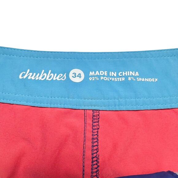 Chubbies | Men | Retro Color Block Unlined Beach 6 Inch Swim Trunks | Size 34 - Picture 6 of 8